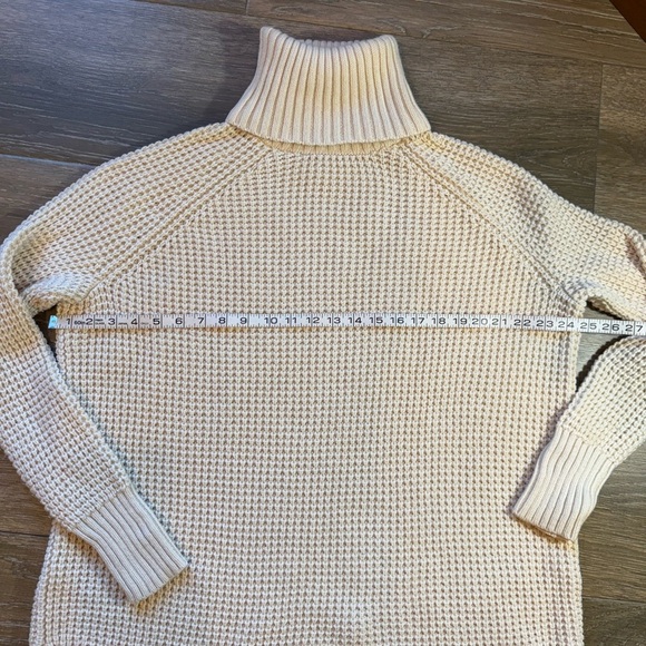 Hatch maternity merino wool/cashmere waffle weave turtleneck sweater sz OS - Picture 4 of 11